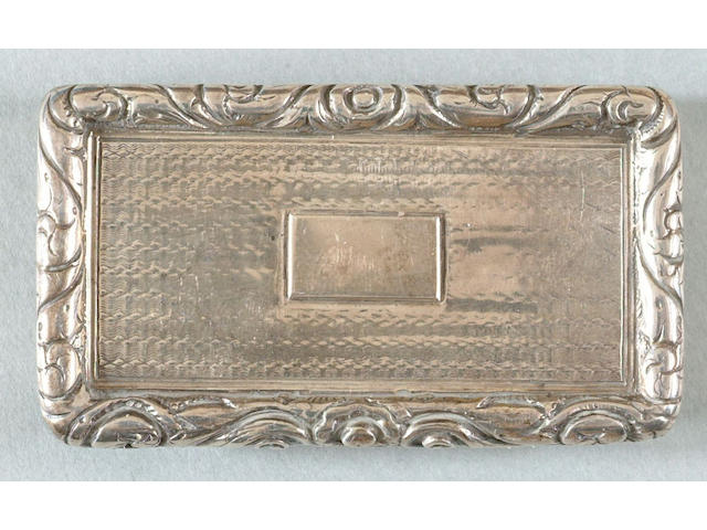 A George IV snuff box John Bettridge, Birmingham, 1824,
