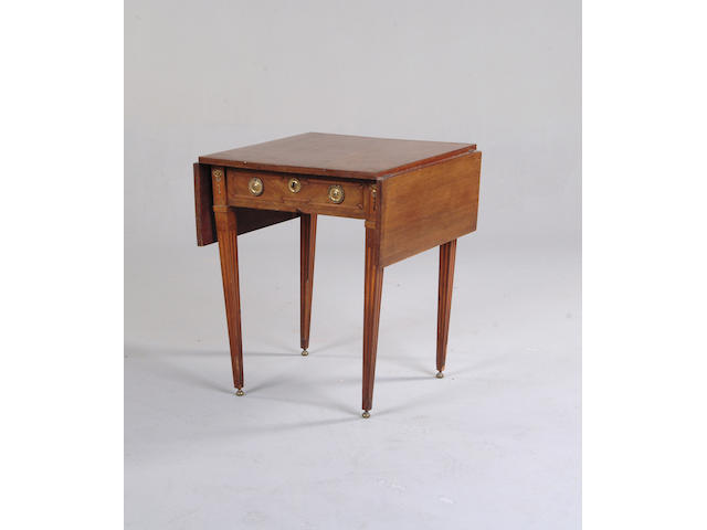 A Louis XVI style mahogany and gilt metal mounted occasional table,