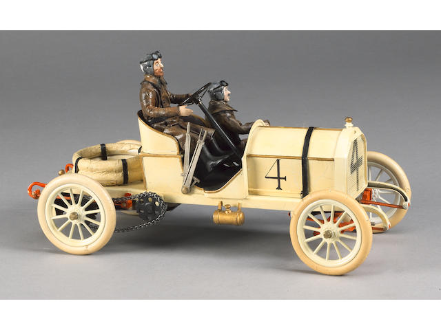 A limited edition scratchbuilt scale model of the 1903 Gordon Bennett winning Mercedes by Veteran an