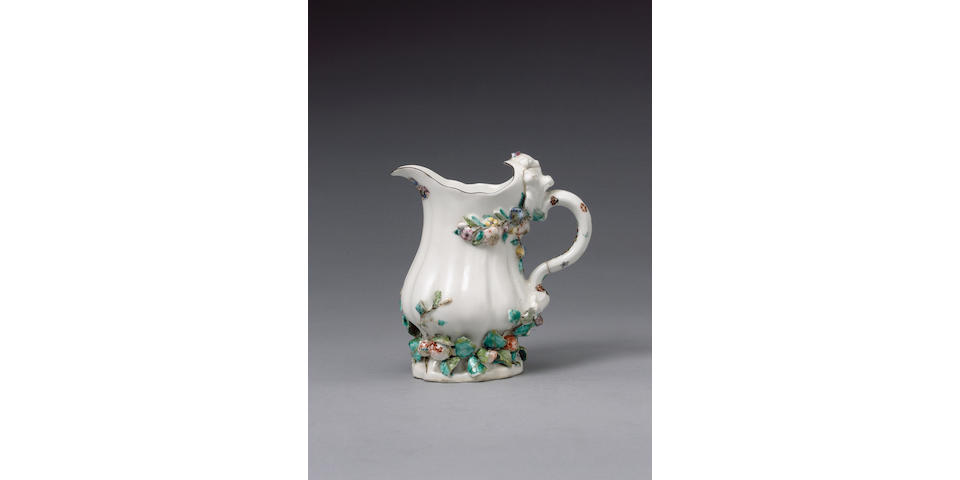 A rare early Chelsea milk jug circa 1745-49