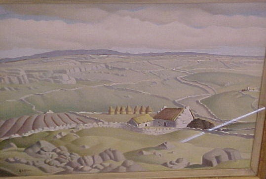 Harry Epworth Allen R.B.A., P.S. (1894-1958) 'Galway Landscape' 37 x 52cm.