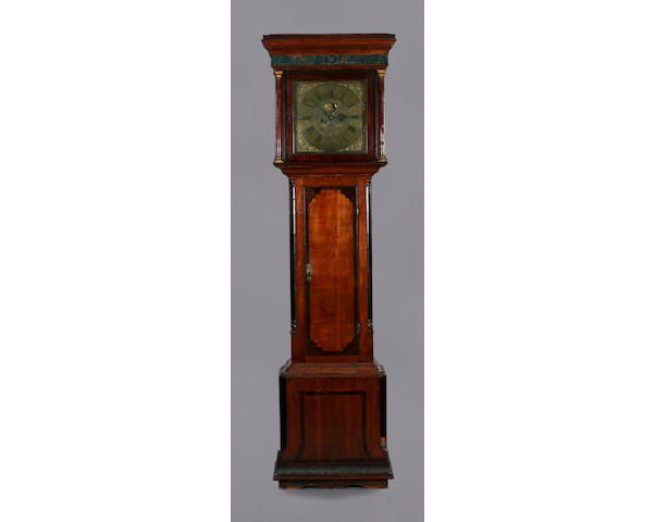 An oak and mahogany crossbanded longcase clock, David Collier, Gatley, circa 1755,
