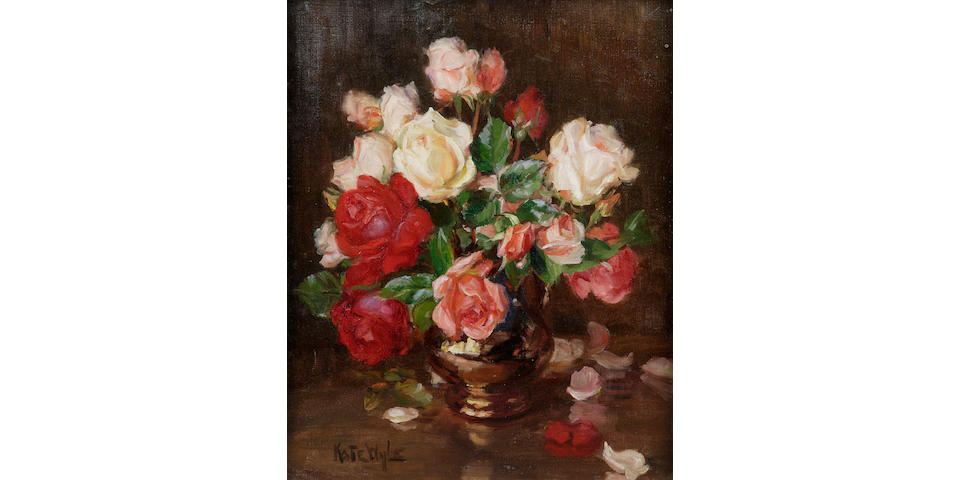 Kate Wylie (1877-1941) Roses 46 x 37cm (18 x 14 1/2ins)