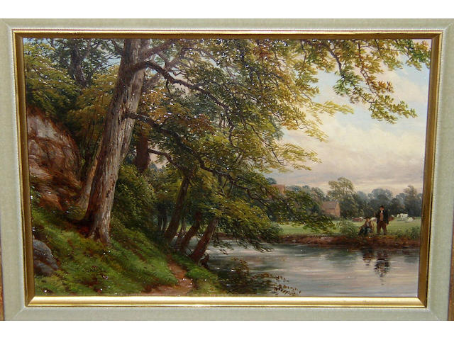 Thomas Baker of Leamington (1809-1869) British 'On the Avon',