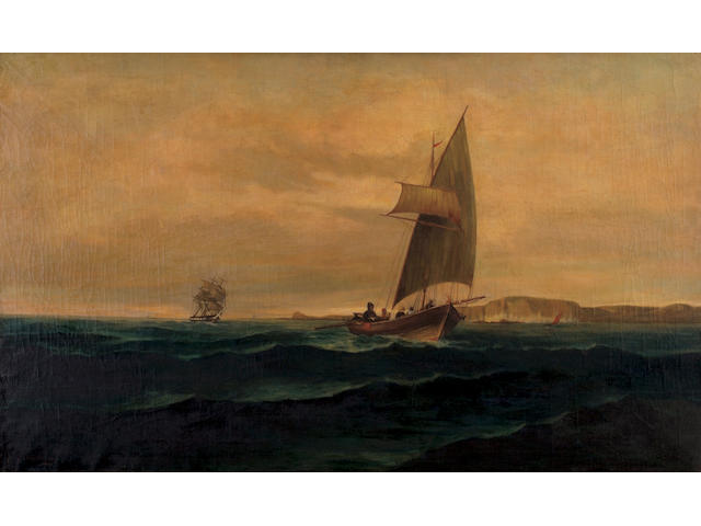 Constantinos Volanakis (1837&#8211;1907) The crossing 61 x 100 cm. (24 x 39 3/8 in.)