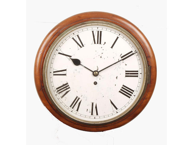 A 19th Century mahogany cased single fusee wall clock