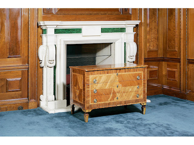 An 18th century Italian kingwood and marquetry commode