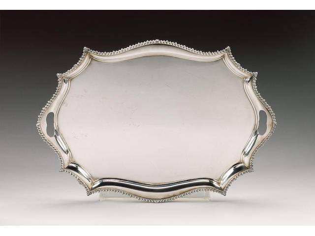 An Edwardian silver tray, by James Dixon & Sons, Sheffield 1906,