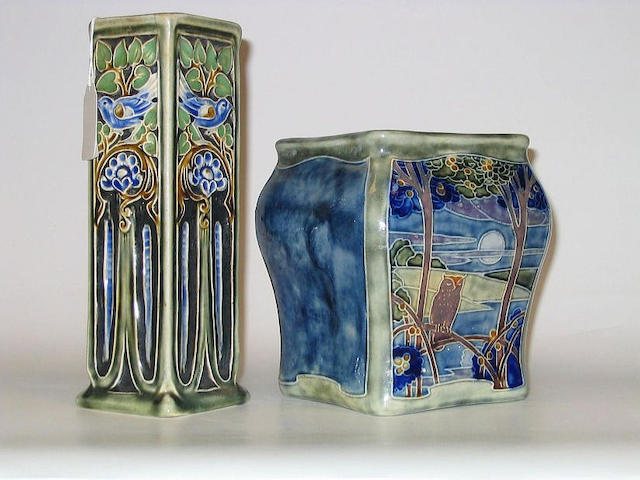 Lambeth Two Doulton Lambeth Slip-Cast Vases by Leslie Harradine and Francis Pope