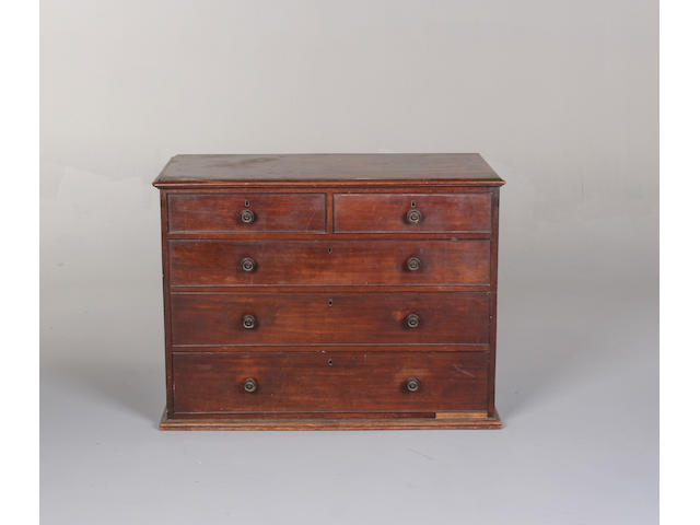 An early 19th Century mahogany chest,