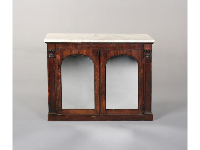 An early Victorian rosewood chiffonier,