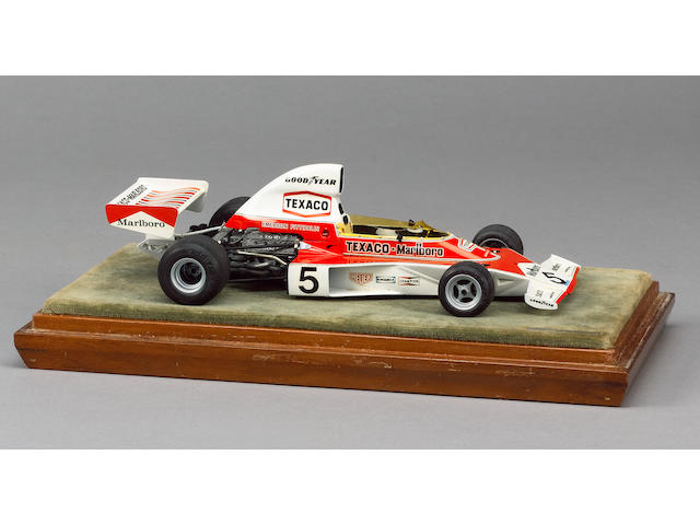 A superb Gerald Wingrove 1:20 scale model of Emerson Fittipaldi's McLaren M23,