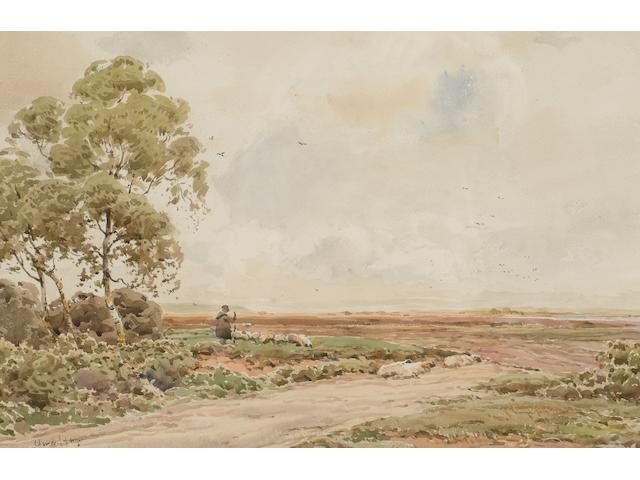 Claude Hayes (1852-1922) 'Near Lyndhurst, Hants', signed, watercolour 34 x 52cm