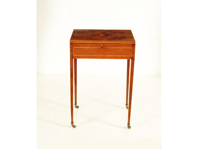 A George III yew wood work table