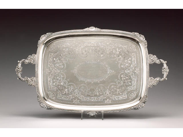 A late Victorian silver two-handled tray, by William Mammatt & Son, Sheffield 1899,