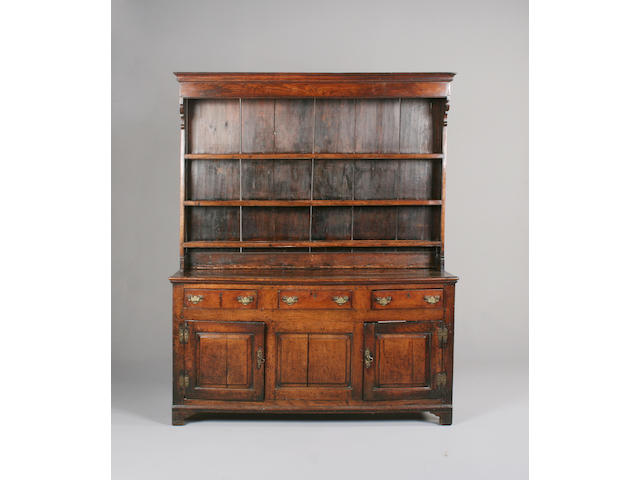 A mid 18th century oak dresser