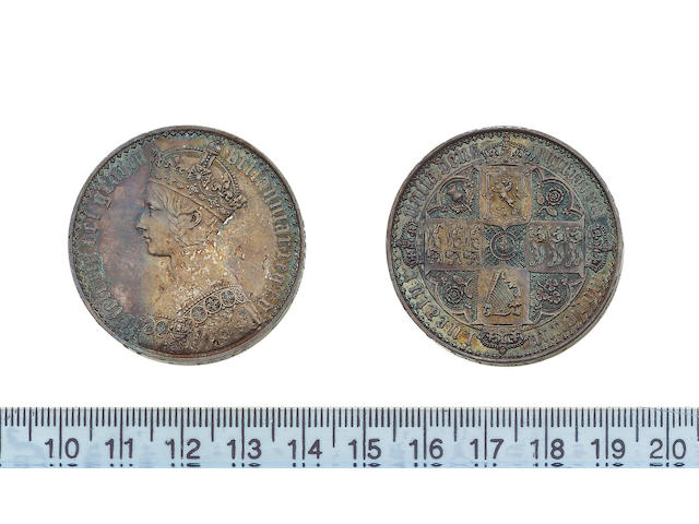 Victoria, Crown, "Gothic" type, bust left,