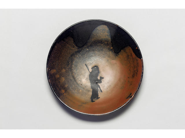 Bernard Leach a rare 'Pilgrim' Dish, circa 1968 Diameter 33cm (13in.)