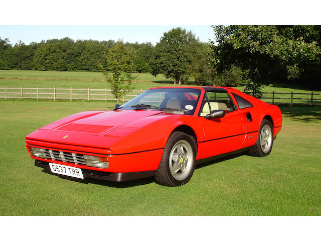4,500 miles from new,1989 Ferrari 328GTS Targo Convertible Coupe  Chassis no. 81696 Engine no. 18127