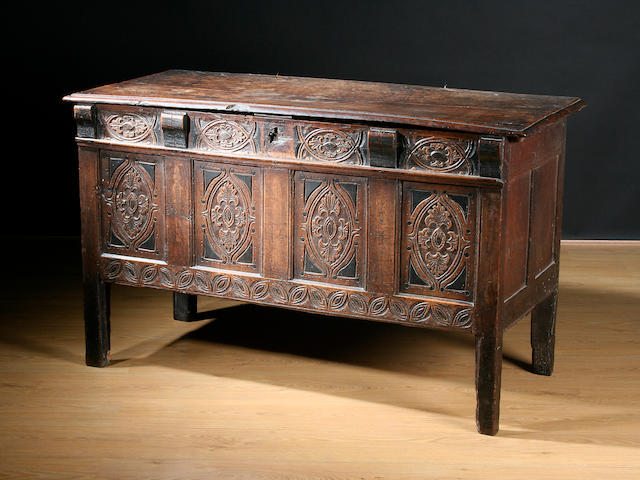 A late 17th Century oak coffer