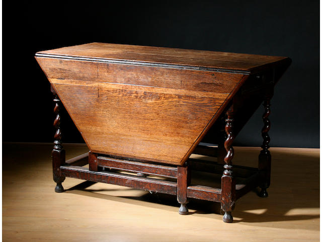 A late 17th Century and later oak gateleg table