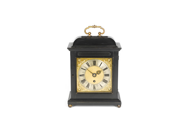 A late 17th century ebony veneered bracket timepiece with pull quarter repeat Joseph Knibb, London