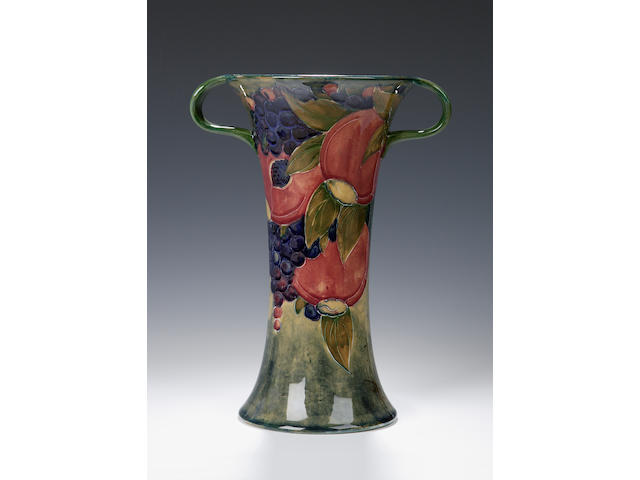 'Pomegranate' A Moorcroft two-handled vase,