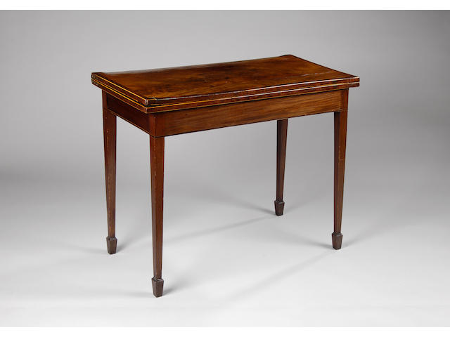 A George III mahogany card table
