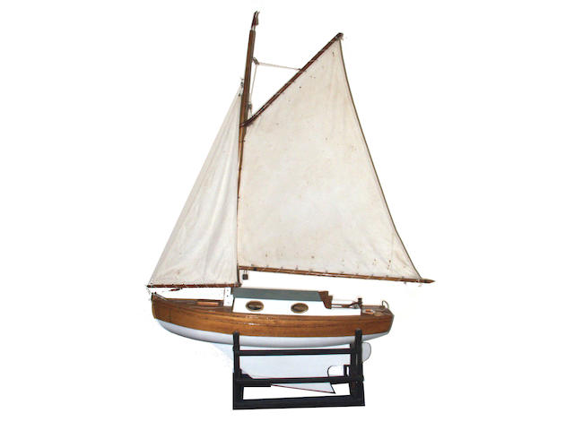 A well made model of the gaff rigged sloop "Middy"