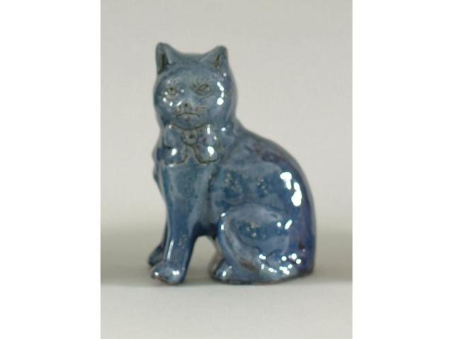 A Ewenny pottery kitten 1918