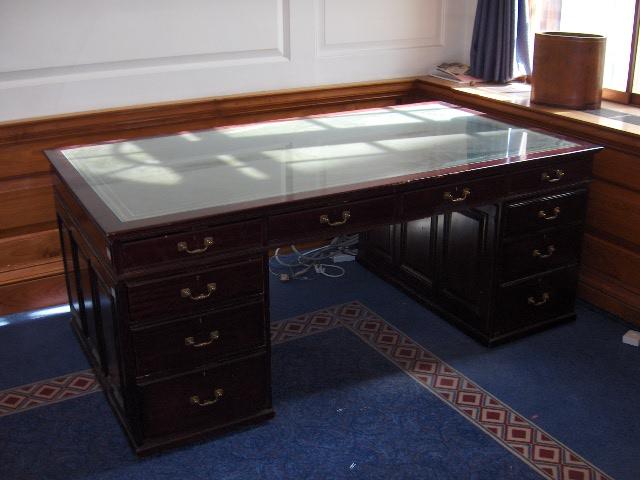 A Regency style mahogany partners desk