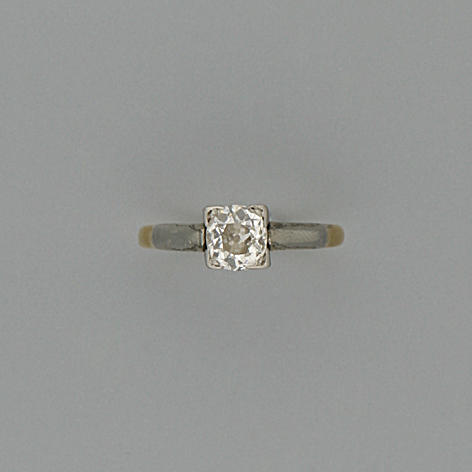 A diamond single-stone ring,