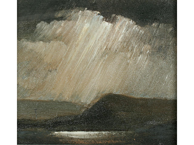 Theodore Major (1908-1999) Rain clouds and telegraph poles,