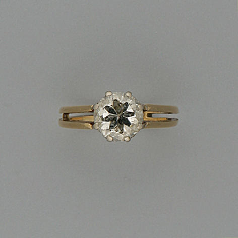 A diamond single-stone ring,