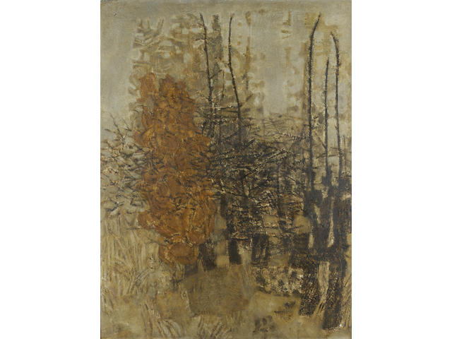 Prunella Clough (1919-2000) Winter Hedge 86 x 64.5 cm. (34 x 25 1/2 in.)