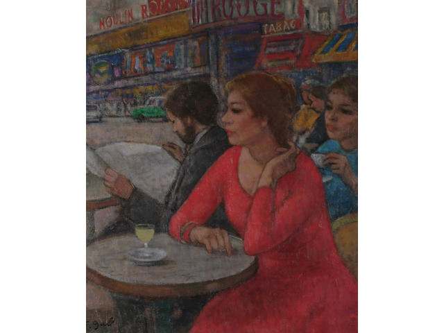 Francois Gall (French, 1912-1987) 'Devant la Moulin Rouge.'