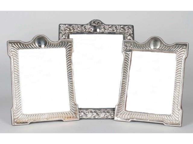 A pair of silver photograph frames, Sheffield, 1988,  (3)