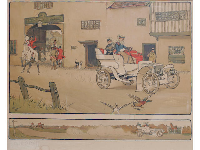After Cecil Aldin, The Talbot Family and Commercial Hotel, bears signature 'Cecil Aldin', chromolithograph, published circa 1905, I. 51 x 61cm (20 x 24in).