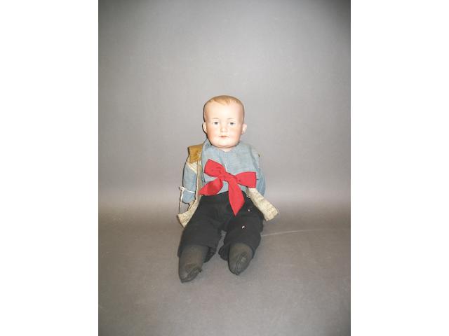 A.M 600 bisque shoulder head doll, circa 1910,