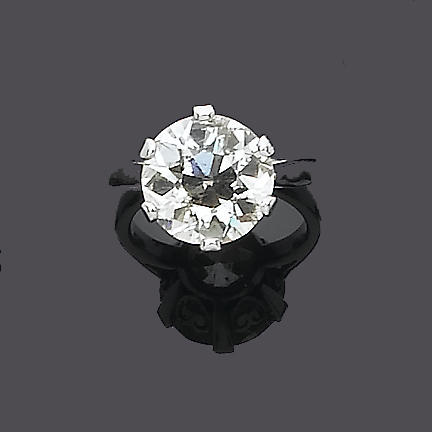 A diamond single-stone ring,