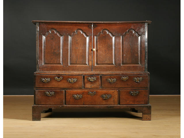 An 18th Century oak mule chest, South Wales