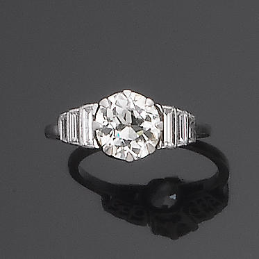 A diamond single-stone ring