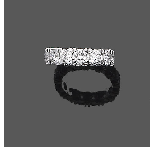A diamond full-hoop eternity ring