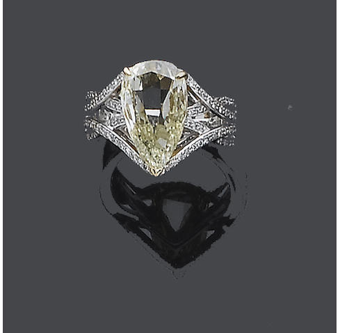 A diamond single-stone ring,