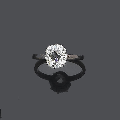A diamond single-stone ring