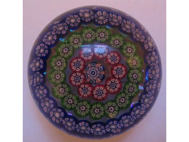 A Paul Ysart concentric millefiori weight,