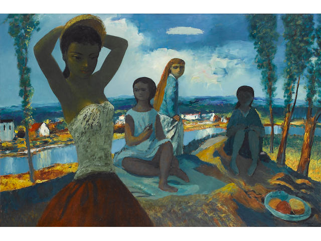 Daniel O'Neill (1920-1974) Summer 60.8 x 91 cm. (23 7/8 x 35 7/8 in.)