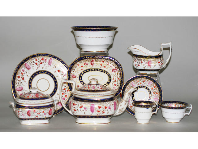 An English porcelain tea service