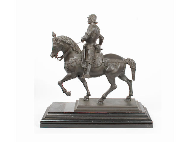 A Renaissance style bronze of a general on horseback