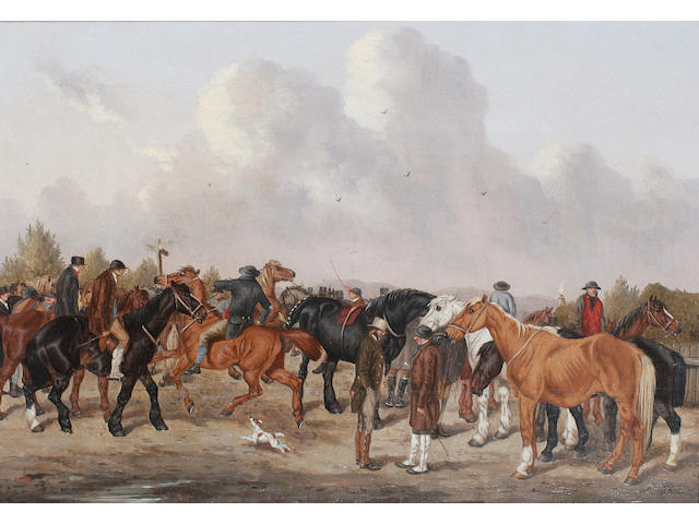 William Henry M* Turner (fl. 1850-1887) British At the horse fair, a pair,